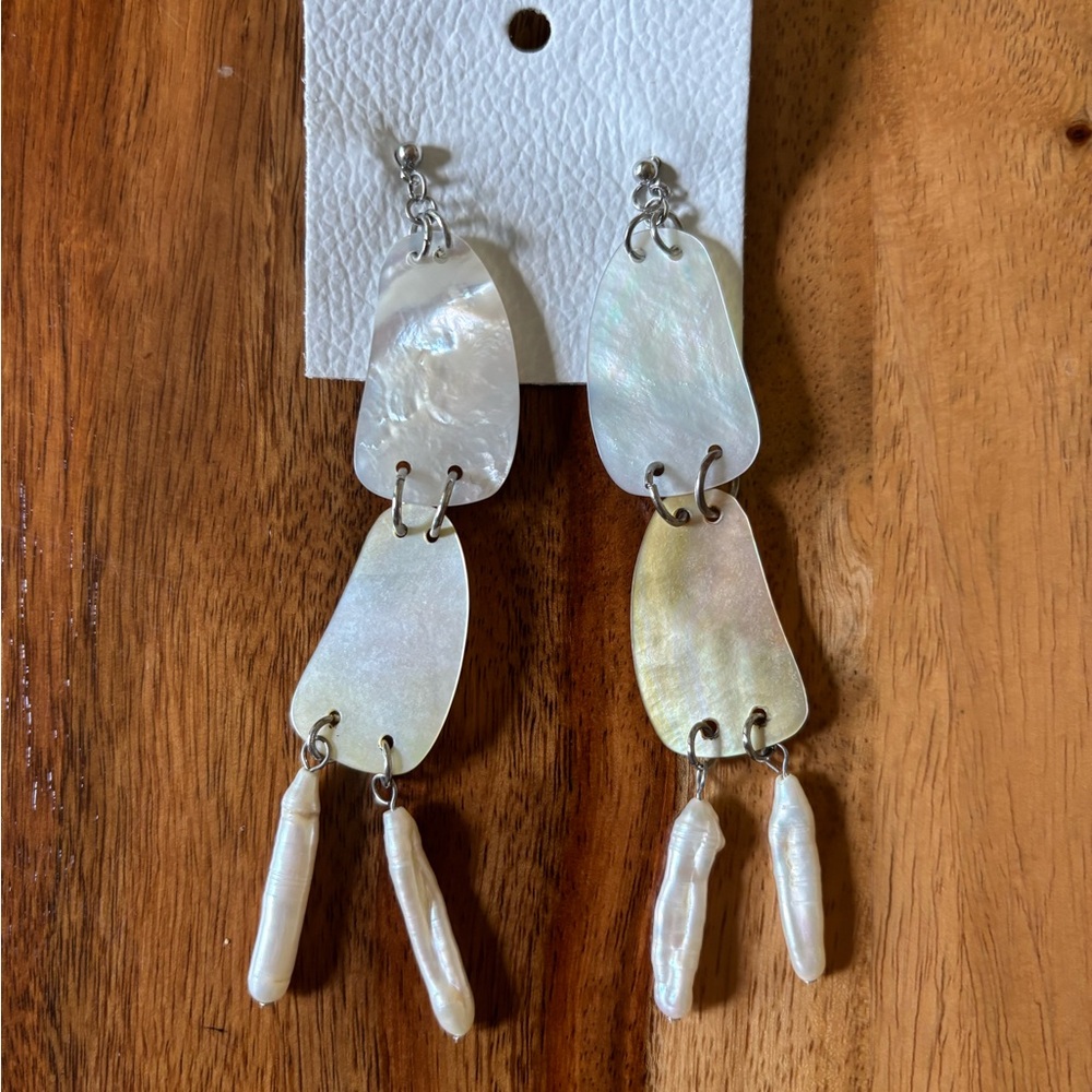 Free People Mother of Pearl Dangle Earrings